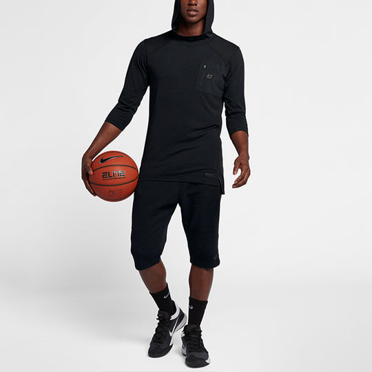 Nike Basketball Sports Pullover hooded Long Sleeves Black AJ0376-010