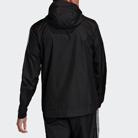 adidas originals Lock UP WB Cardigan Casual Sports Hooded Jacket Black FM3815