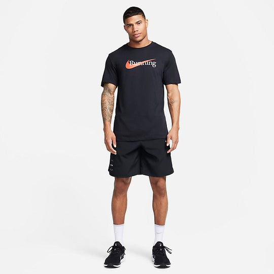 Nike Dri-FIT Running T-Shirt 'Black' CW0945-010 - KICKS CREW