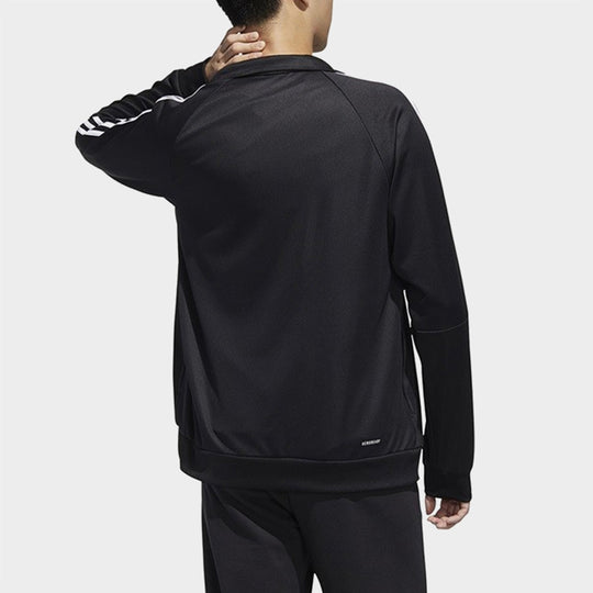 adidas Soccer/Football Training Sports Windproof Stand Collar Jacket Black GD2763