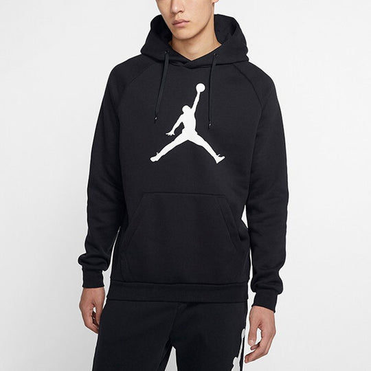 Air Jordan Large logo Printing Fleece Lined Pullover Black DA6802-010 ...