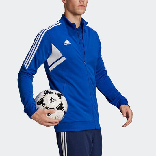 Men's adidas Small Logo Side Stripe Casual Jacket Blue HB0005