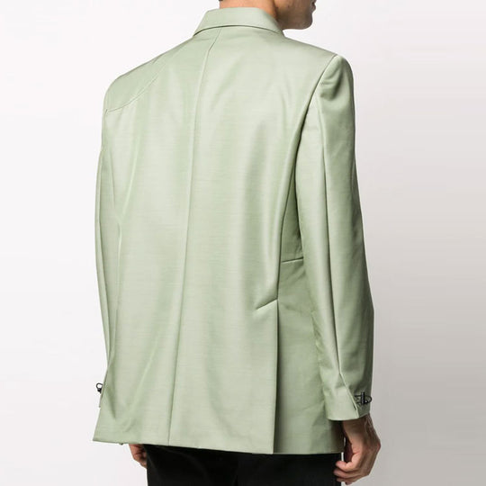 Men's OFF-WHITE Contour Solid Color Jacket Loose Fit Green OMEF055S20H770204600 Jacket - KICKSCREW