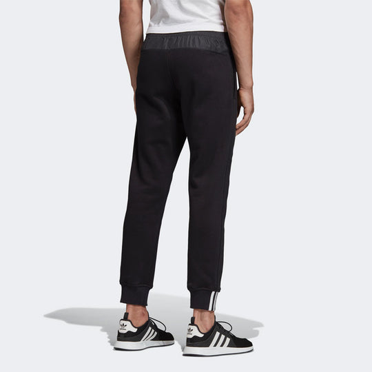 adidas originals Vocal Pants Logo Printing Splicing Bundle Feet Sports Pants Black FP7708