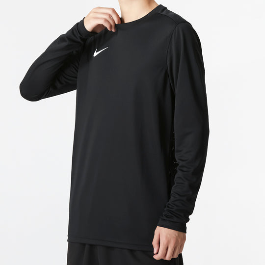 Men's Nike Solid Color Logo Athleisure Casual Sports Long Sleeves Blac