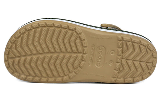 Crocs Classic Clog Pattern Beach Shoe Brown Yellow Unisex 'Brownyellow White' 206397-25W