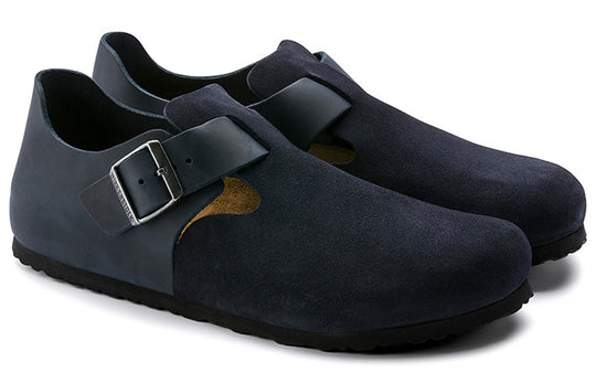 Birkenstock London Series Cowhide Suede Casual Shoe Blue Version 1013309