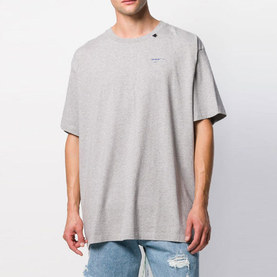 Off-White Blue Arrows Oversized Short-Sleeved OMAA038F191850100730