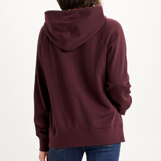 (WMNS) Levi's Alphabet Long Sleeves Hoodie 'Red' 35946-0248