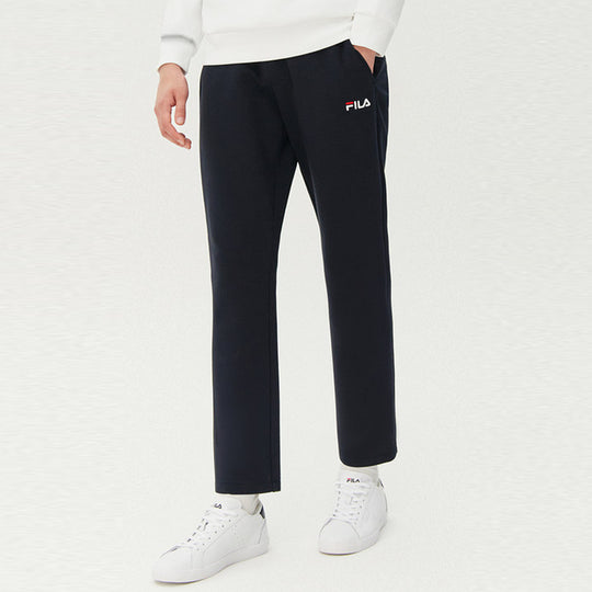 FILA Straight Casual Pants Stay Warm Sports Knit Long Pants Blue F11M1 -  KICKS CREW