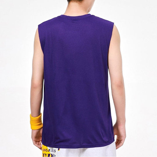 Nike NBA Dri-Fit Los Angeles Lakers Basketball Training Sports Sleeveless Gray (Men's) DM3228-063