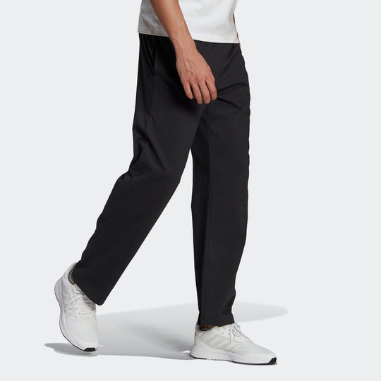 adidas Knit Casual Sports Pants Gym Long Pants Black GK9017 - KICKS CREW