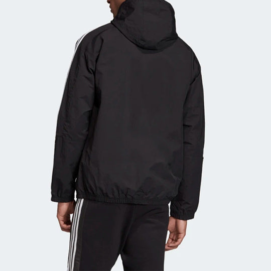 adidas originals Casual Sports Zipper Hooded Jacket Black ED4688