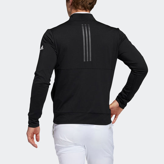 adidas Wind P Heat Jk Golf Athleisure Casual Sports Baseball Collar Jacket Black FS6974