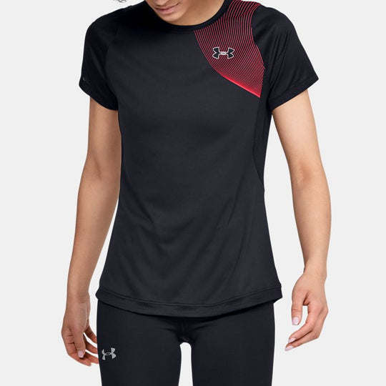 (WMNS) Under Armour UA Qualifier Running Sports Short Sleeve Black 1353465-001