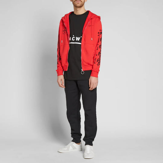 Off-White Impressionism Hooded Sweatshirt 'Red' OMBE001R190030152010