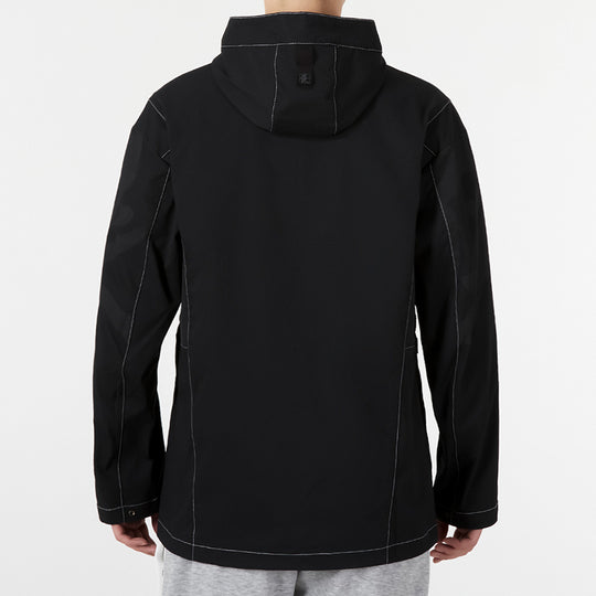 adidas Solid Color Full-Zip Hooded Jacket Black HI6863