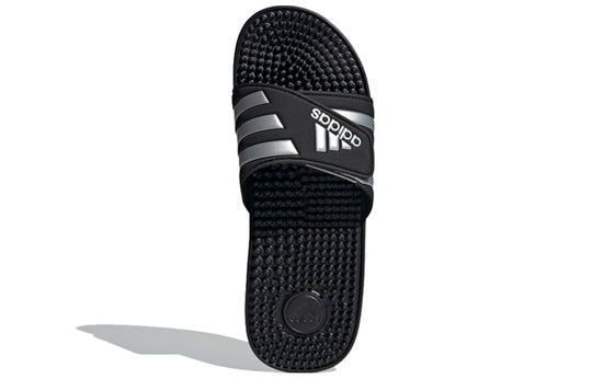 adidas Adissage Black Silver Slippers 'Black Silver' F35577