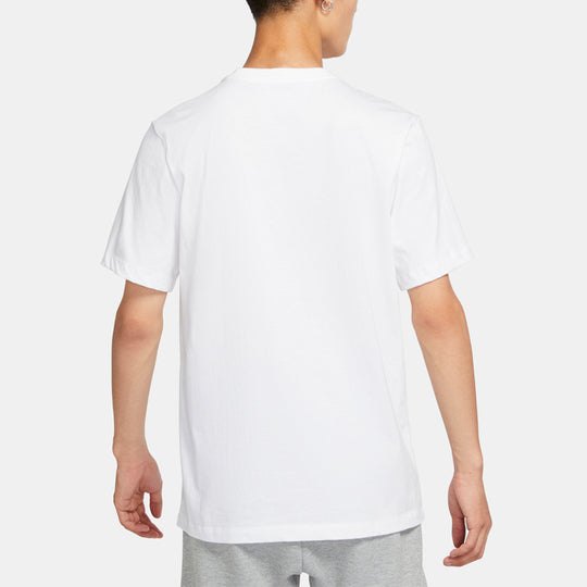 Nike SPORTSWEAR Logo Printing Round Neck Short Sleeve White CW0482-100 ...