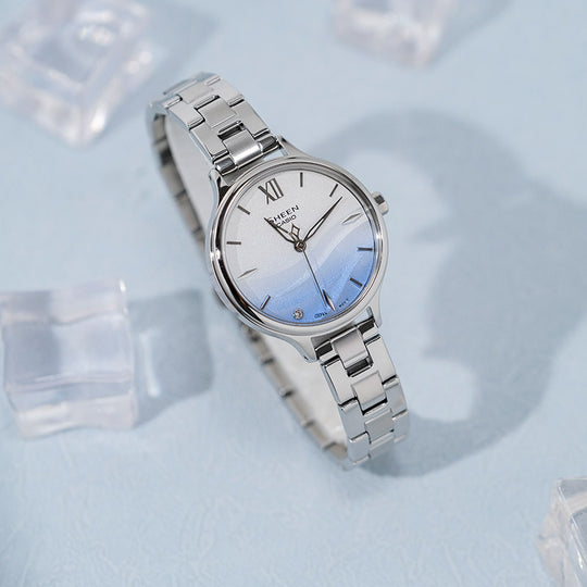CASIO SHEEN Series SEA WAVE Subject Stylish Simplicity Blue Lens Gradient Blue Sapphire Crystal SHE-4550D-2AUPR