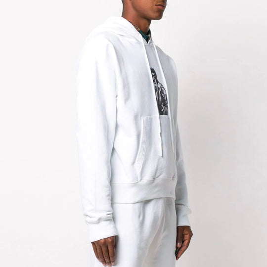 OFF-WHITE Logo Applique Hooded Sweater Men's White OMBB037F20FLE0080110 Hoodie - KICKSCREW