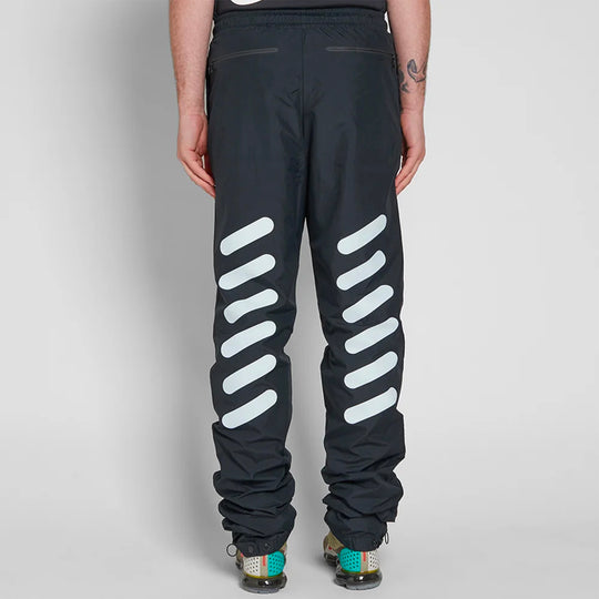 Nike x Off White Track Pants Printing Athleisure Casual Sports Long Pants Black AA3299-010