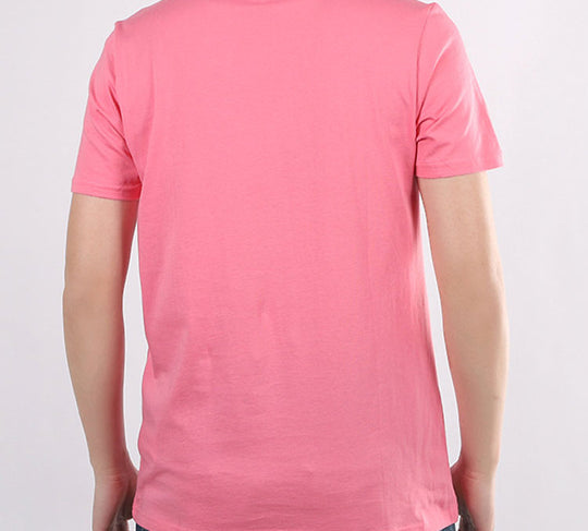 PUMA 3D Large Logo Printing Short Sleeve Pink 596535-78