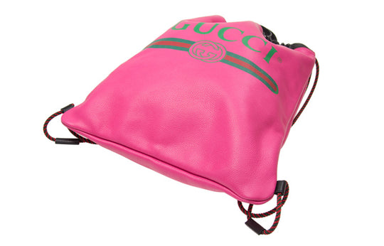 (WMNS) GUCCI Logo Printing Cowhide Bag Pack Pink 516639-0GCBT-8841 Backpack  -  KICKS CREW