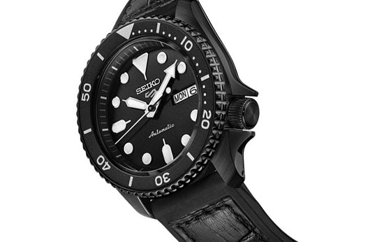 Men's SEIKO No. 5 Series Black waterproof Sports Mechanical Watch SRPD65K3