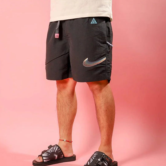 Men's Nike Outdoor Functional waterproof Pocket Logo Athleisure Casual Sports Shorts Black DJ1428-010