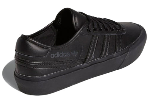 adidas originals Delpala Cl Cozy Non-Slip Casual Skate Shoes Obsidian Black Unisex H02386
