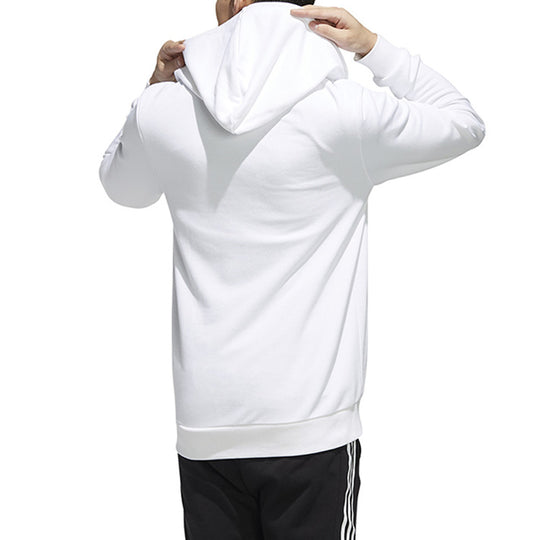 adidas Hooded Jacket Sports Coat Men White EJ7056