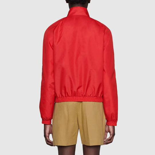 Men's Gucci Logo Casual Jacket Red 618900-ZAEOD-6482-KICKS CREW