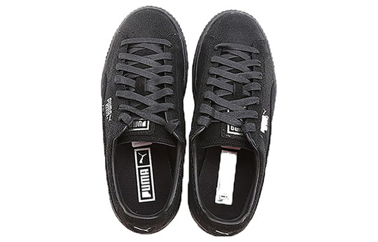 (WMNS) PUMA Basket Platform Casual Sneakers 'Black' 363313-04