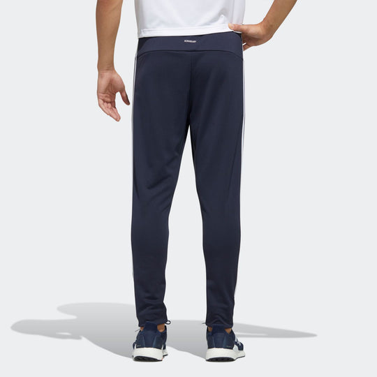 adidas Running Sports Stripe Knit Long Pants Navy Blue FM5354