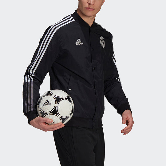 adidas Real Cny Bomber Series Real Madrid Soccer/Football Sports Jacket Black GU6958
