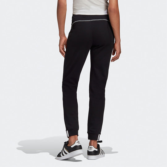 (WMNS) adidas originals Slim Fit Sports Long Pants Black GD3081