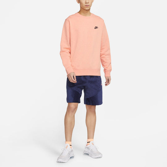 Nike Sportswear Alphabet Logo Round Neck Long Sleeves Apricot Pink DA0684-800