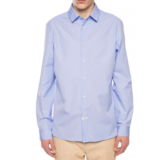 KENZO SS21 Cotton Causual Long Sleeve Shirt Male Blue FA55CH2151FA-65