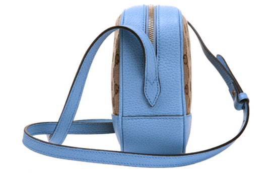 (WMNS) GUCCI Logo Canvas Shoulder Messenger Bag / Sky Blue 449413-KY9LG-8611 Shoulder Bags  -  KICKS CREW