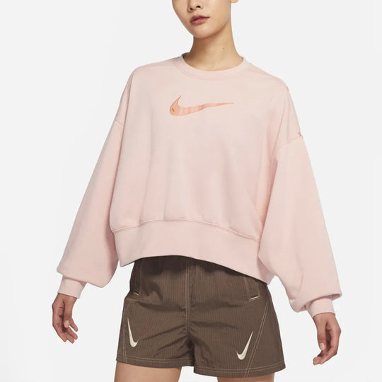 (WMNS) Nike Sportswear Swoosh Logo Embroidered Loose Knit Short Round ...