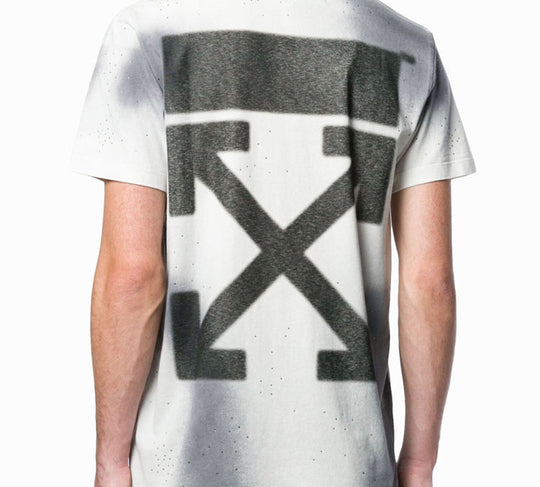 Men's OFF-WHITE Printing Short Sleeve Light Grey T-Shirt OMAA027F181850410610 T-shirts - KICKSCREW