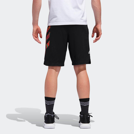 adidas Sport St Shrt 3 Printing Logo Pattern Casual Sports Shorts Black DN8371