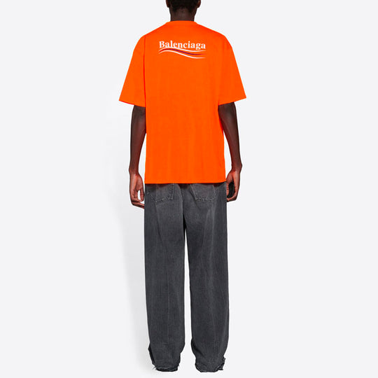 Balenciaga Large Fit T-Shirt 'Fluo Orange' 641675TKVE87073 - KICKS CREW