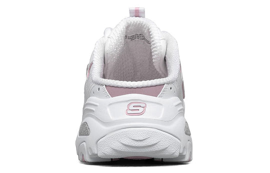 (WMNS) Skechers D'Liltes Casual Running Shoes WhitePink 'White Pink' 11958-WPK