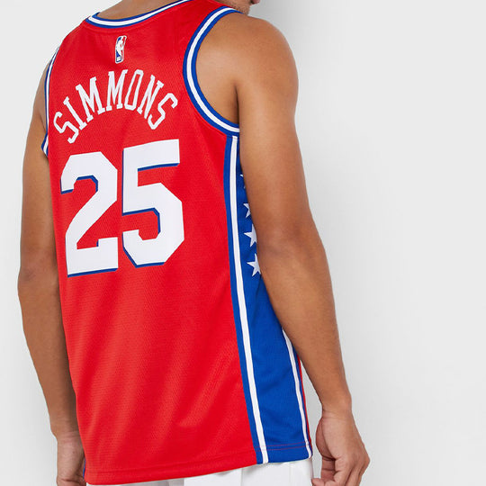 Nike Philadelphia 76ers Ben Simmons Swingman Jersey For Men Red AT9812-658