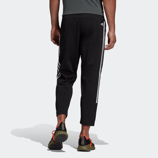 adidas Id Summer Tp Running Training Stripe Knit Sports Pants Black DU1113