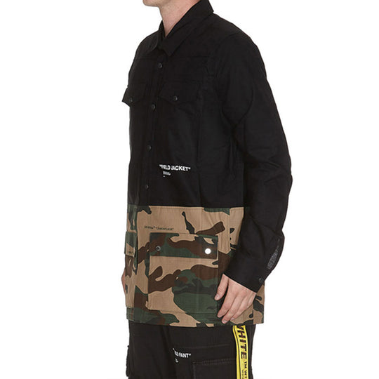 OFF-WHITE Mens Camouflage Splicing Jacket OMGA062E188110101001