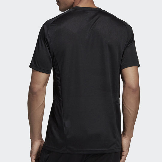 adidas Soccer/Football Sports Training Loose Breathable Short Sleeve Black DT5287