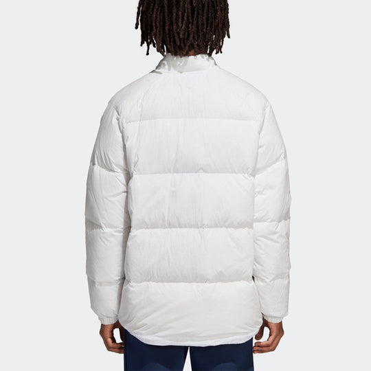 adidas originals Graphic JKT Contrasting Colors Windproof Stay Warm Sports Down Jacket White DP8554